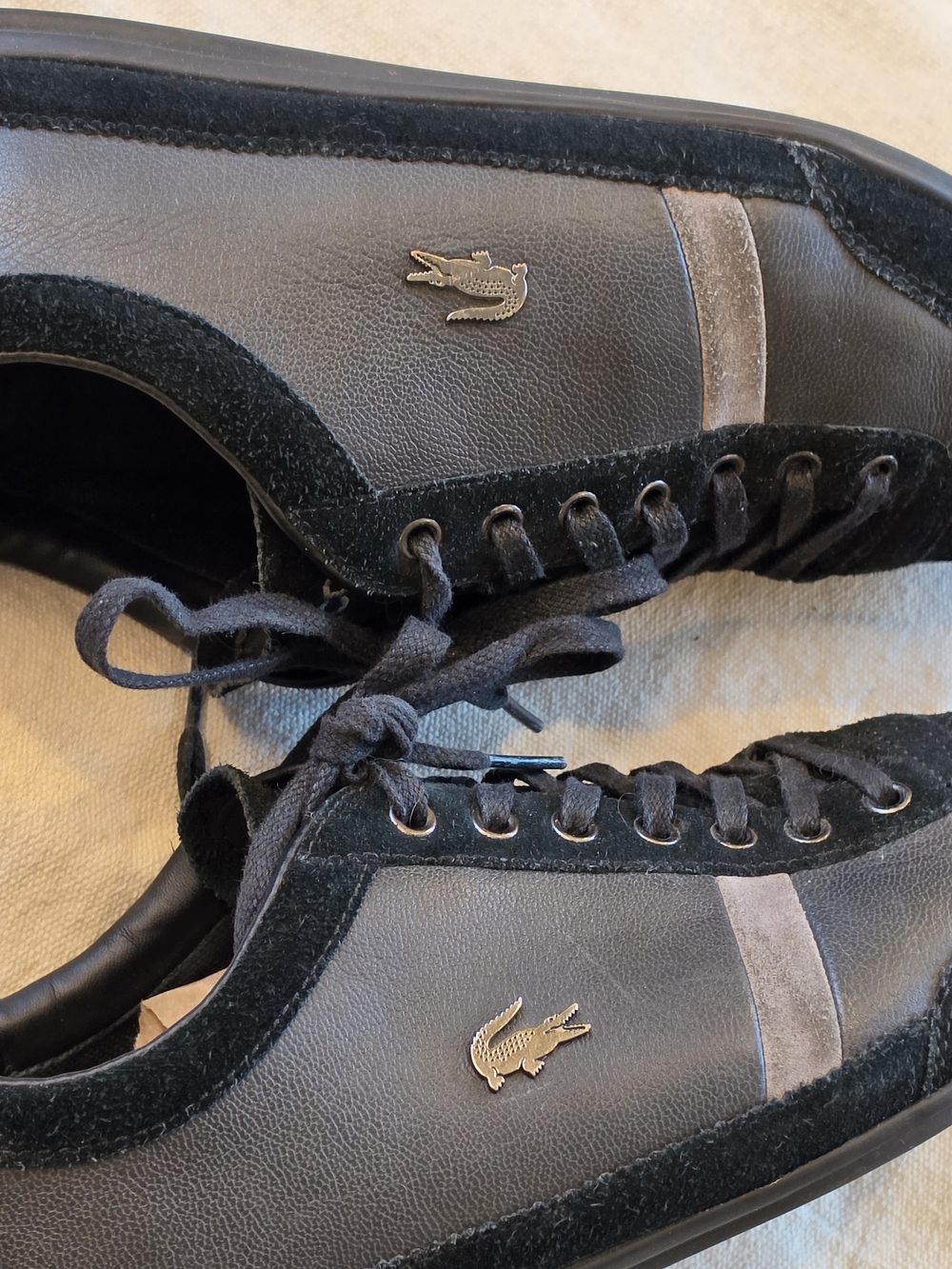 Lacoste Men's Black Suede & Leather Sneaker